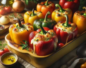 Recipe 3: Baked Valbreso Cheese-Stuffed Peppers