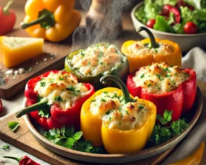 Recipe 3: Baked Valbreso Cheese-Stuffed Peppers