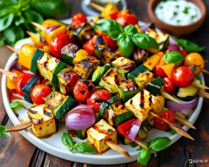 Recipe 5: Grilled Valbreso Cheese and Vegetable Skewers