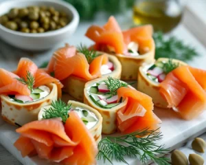 Smoked Salmon and Cream Cheese Wraps