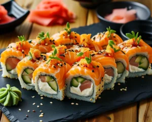 Smoked Salmon Sushi Rolls