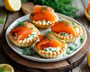 Smoked Salmon Tarts with Dill