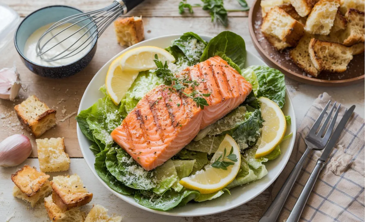 How to Make the Perfect Salmon Caesar Salad: A Step-by-Step Recipe