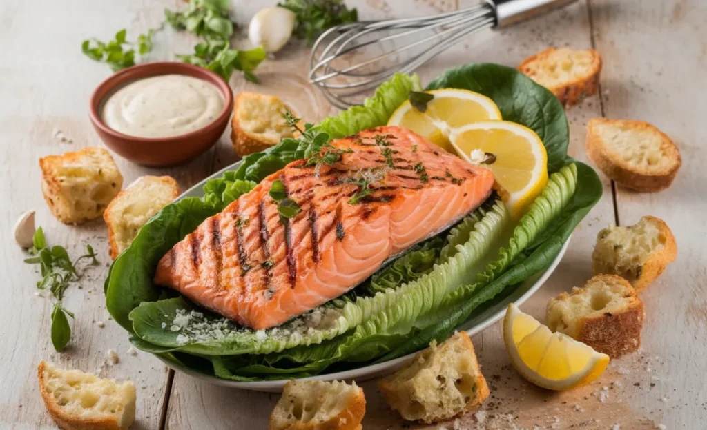 How to Make the Perfect Salmon Caesar Salad: A Step-by-Step Recipe