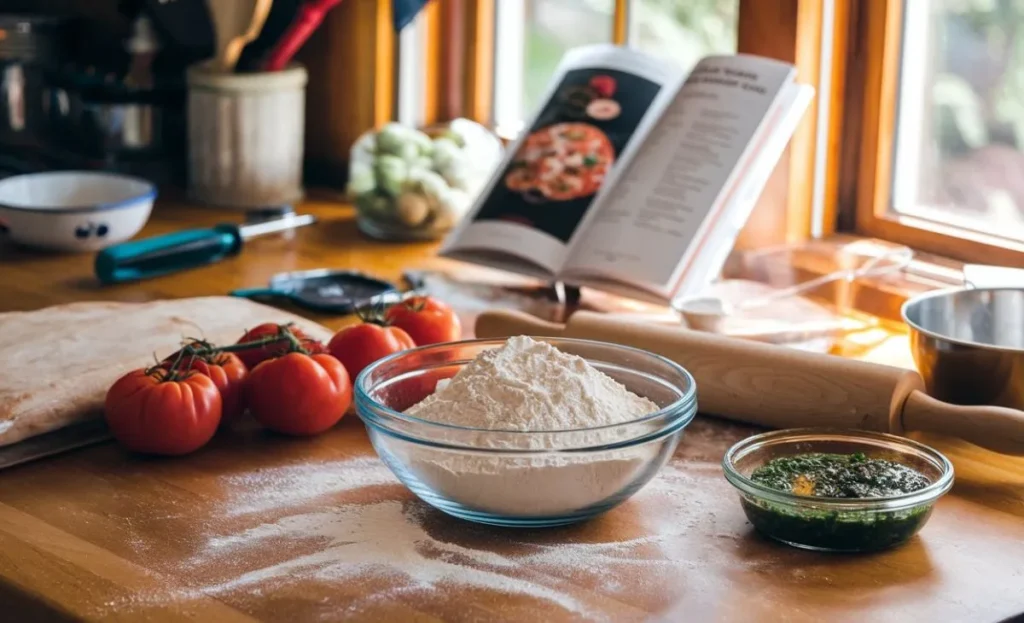 Delicious Homemade Pizza Dough with 00 Flour: Infuse Flavor with Whole Tomatoes and Chimichurri