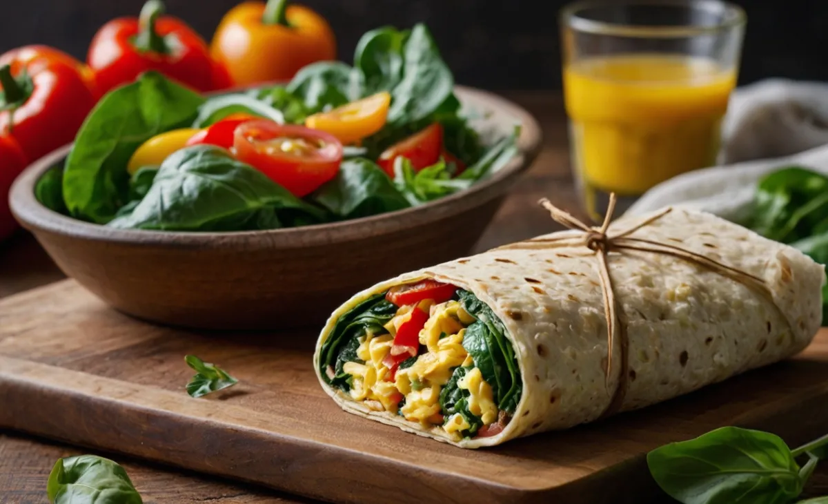 Healthy and Delicious: Vegetable Egg Scramble Recipe Wrap for a Quick Breakfast