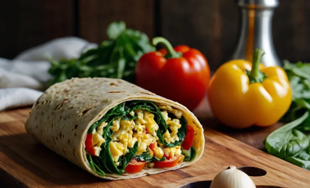 Healthy and Delicious: Vegetable Egg Scramble Recipe Wrap for a Quick Breakfast