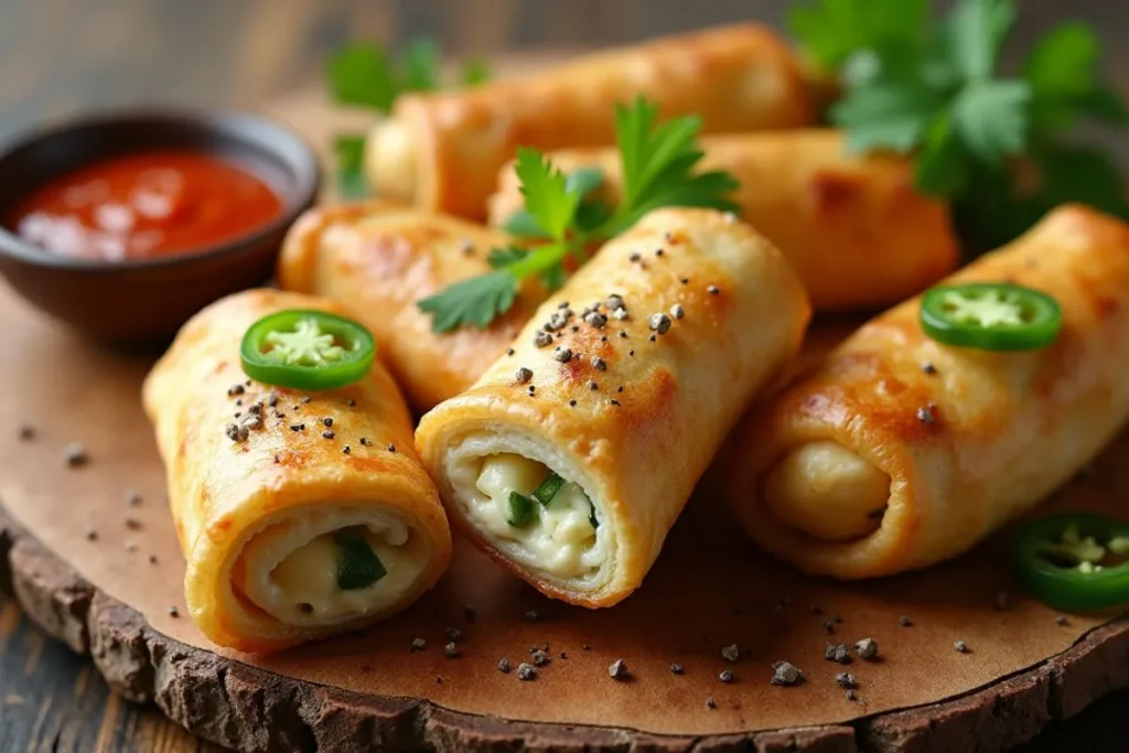 egg roll wrapper goat cheese jalapeno recipe