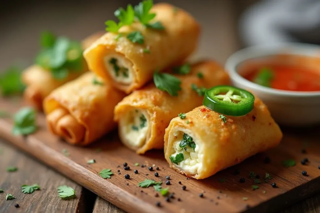 egg roll wrapper goat cheese jalapeno recipe